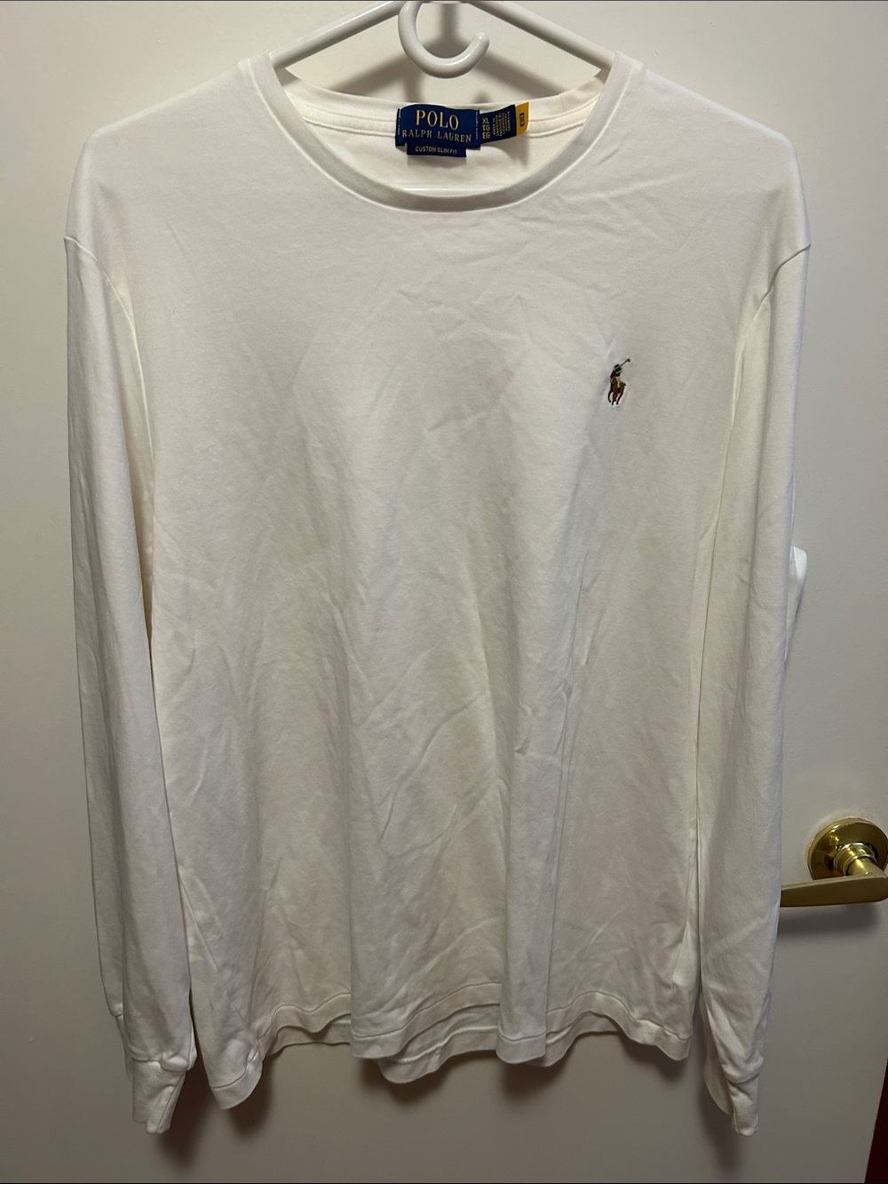Polo by Ralph Lauren White Long-Sleeve Crewneck Tee
